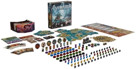 Cyclades | Juego de estrategia griega mitológica épica para adolescentes y adultos | Juego de mesa clásico de subastas y control de área | Modos 1v1, competitivos o de equipo | A partir de 14 años | 2-6 jugadores | 60-90 minutos