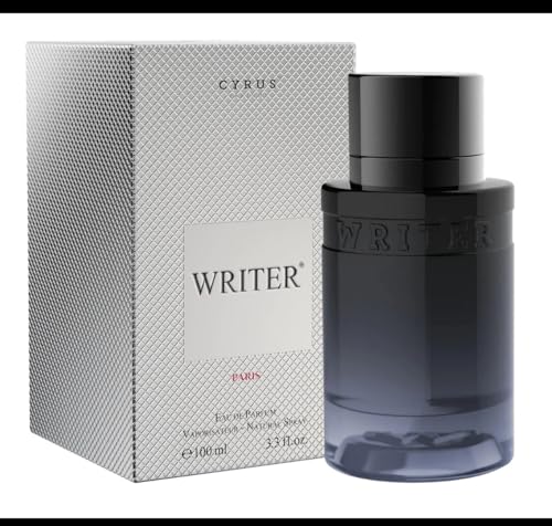 Cyrus WRITER Eau de Parfum for Men  3 3 Fl Oz  Premium Fragrance in Elegant Black Bottle