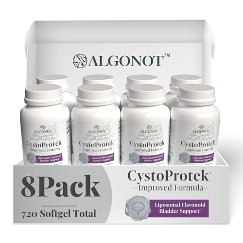 CystoProtek 8 Pack of 90 Count Bottles   Patented Formula Promotes Bladder Health Using an Exclusive Combination of hyaluronate  chondroitin and Natural flavonoids