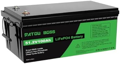 DATOUBOSS 48V 100Ah LiFePO4 Golf Cart Battery with 16S LiFePO  cell 48V 100AH Lithium Battery with 200A BMS  15 000  Deep Cycle & Max 5120Wh for Solar RV  Off Grid Applications  Boat  Backup Power