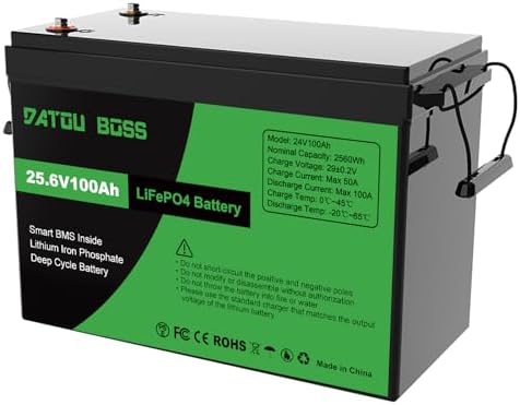 DATOUBOSS 48V 100Ah LiFePO4 Golf Cart Battery with 16S LiFePO  cell 48V 100AH Lithium Battery with 200A BMS  15 000  Deep Cycle & Max 5120Wh for Solar RV  Off Grid Applications  Boat  Backup Power