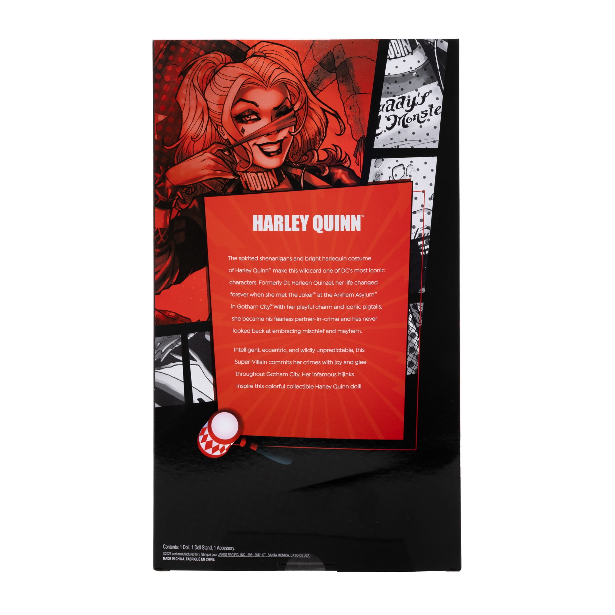 DC Harley Quinn Collector Fashion Doll with Doll Stand and Accessories