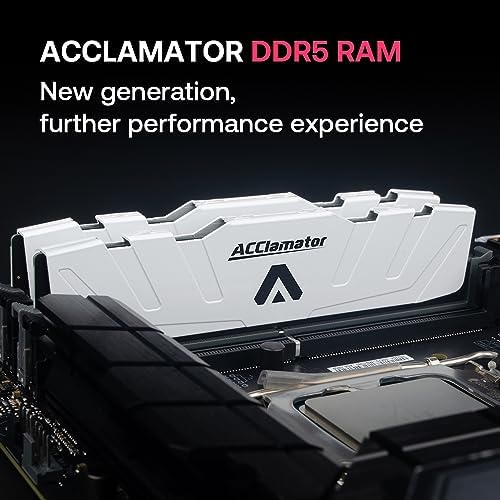DDR5 32GB 5600MHz Ram 16GB 2  PC4 44800  Desktop  DIMM  Computer Memory CL42  5600MT/s XMP3 0/Expo  with Heatsink White Acclamator
