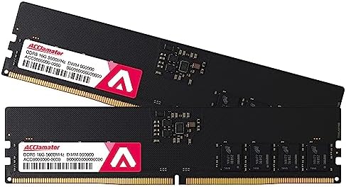 DDR5 RAM 32GB  16GB 2  6000MHz  PC5 48000  CL40 1 35V  XMP3 0/Expo  Desktop  DIMM  Computer Memory with Heatsink White Acclamator
