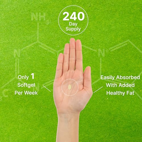 DEAL SUPPLEMENT Vitamin D3 50 000 IU   K2 MK7 200mcg Softgels  240 Count   2 in 1 Complex with Virgin Coconut Oil   Supports Heart  Bone  Teeth & Immune Health   Easy to Swallow