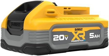 DEWALT 20V MAX Battery  POWERSTACK  More Power More Compact  Rechargeable 5Ah Lithium Ion Battery  DCBP520 