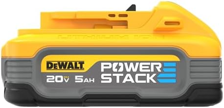 DEWALT 20V MAX Battery  POWERSTACK  More Power More Compact  Rechargeable 5Ah Lithium Ion Battery  DCBP520 