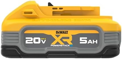 DEWALT 20V MAX Battery  POWERSTACK  More Power More Compact  Rechargeable 5Ah Lithium Ion Battery  DCBP520 