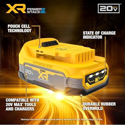 DEWALT 20V MAX Battery  4 Pack  Includes 2 x 3 5 Ah XR Batteries and 2 x 1 7 Ah XR POWERSTACK Compact Batteries  Cordless Tool Battery Packs  DCBP334 4 