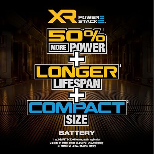 DEWALT 20V MAX Battery  4 Pack  Includes 2 x 3 5 Ah XR Batteries and 2 x 1 7 Ah XR POWERSTACK Compact Batteries  Cordless Tool Battery Packs  DCBP334 4 