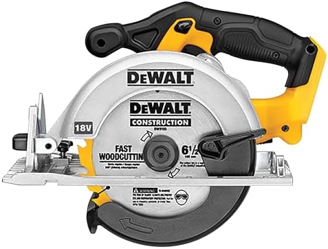 DEWALT 20V MAX Circular Saw  Cordless Sidewinder Style Portable  6 1/2 Inch Blade  5150 RPM  0 50 Degree Bevel Capability  Battery Not Included  DCS391B
