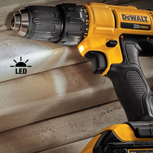 DEWALT Kit de combo de perforación inalámbrico de 20V MAX, 2-Herramienta (DCK240C2)