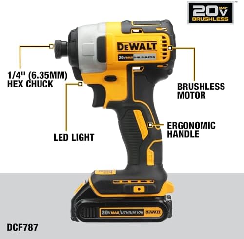 DEWALT 20V MAX Cordless Drill and Impact Driver  Power Drill Brushless 2 Tool Power Tool Combo Kit  Includes 2 Batteries  Charger and Bag  DCK277D2
