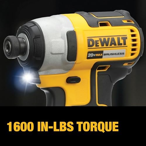 DEWALT 20V MAX Cordless Drill and Impact Driver  Power Drill Brushless 2 Tool Power Tool Combo Kit  Includes 2 Batteries  Charger and Bag  DCK277D2