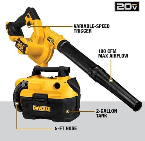 DEWALT Kit combinado de herramientas eléctricas de 20 V Max, juego de 10 herramientas eléctricas inalámbricas, 2 baterías, cargador y 2 bolsas incluidas, kit combinado sin escobillas DEWALT (DCK1021D2)