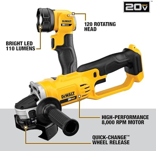 DEWALT 20V MAX Power Tools  9 Cordless Tool Combo  Impact and Drill Driver  Oscillating Tool  Grinder Circular and Reciprocating Saw Right Angle Drill Speaker LED Light  2 Batteries Charger  DCK940D2 
