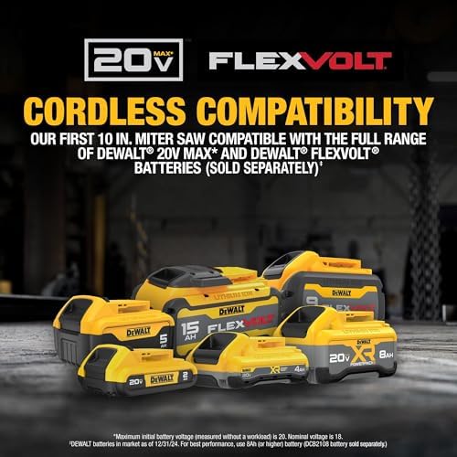 DEWALT 20V MAX XR 10 in  Double Bevel Fixed Miter Saw  Tool Only   DCS714B 