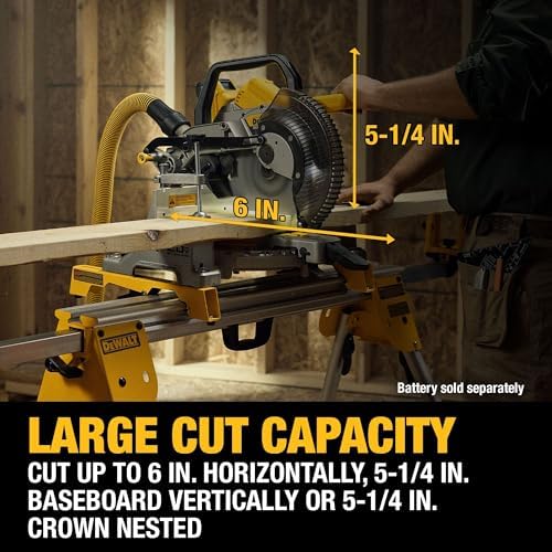 DEWALT 20V MAX XR 10 in  Double Bevel Fixed Miter Saw  Tool Only   DCS714B 