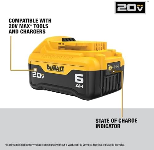 DeWalt DCB206-2 20V máx 6.0Ah batería de ion de litio, 2 unidades
