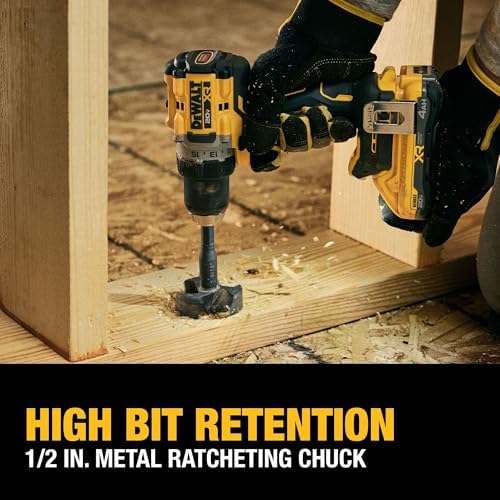 DEWALT 20V MAX XR Brushless Cordless 1/2 in  Drill Driver Kit With DEWALT POWERPACK Batteries and Charger  DCD801QQ2 