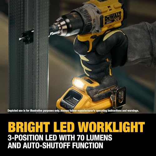 DEWALT 20V MAX XR Brushless Cordless 1/2 in  Drill Driver Kit With DEWALT POWERPACK Batteries and Charger  DCD801QQ2 