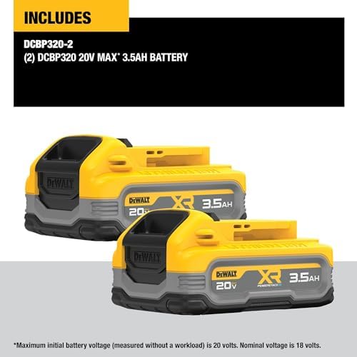 DEWALT 20V MAX XR POWERSTACK 3 5Ah Battery Kit  2 Pack  DCBP320 2 
