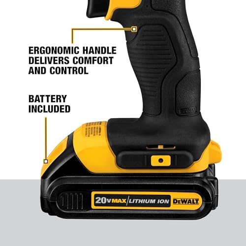 DEWALT 20V Max Cordless Drill Driver Set  2 Speed  High Performance Motor  Includes 2 XR 1 3Ah Li Ion Batteries  Charger and Contractor Bag  DCD771C2 