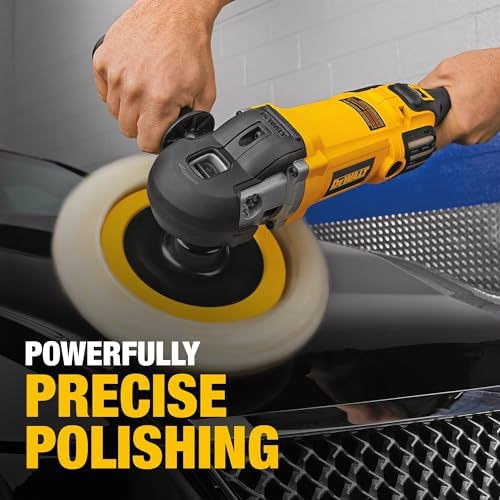 DEWALT Buffer Polisher  7 in 9 in  12 amp  Variable Speed Dial 0 3 500 RPM s  Soft Start Corded Car Buffer  DWP849X 