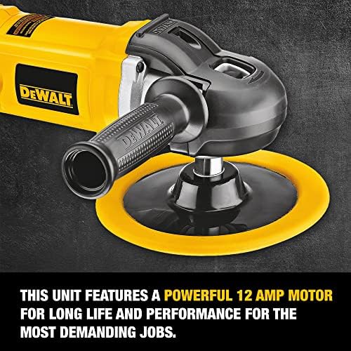 DEWALT Buffer Polisher  7 in 9 in  12 amp  Variable Speed Dial 0 3 500 RPM s  Soft Start Corded Car Buffer  DWP849X 