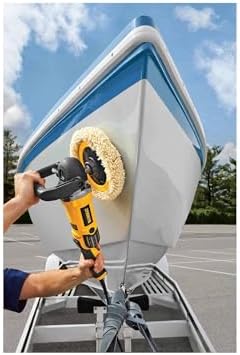 DEWALT Buffer Polisher  7 in 9 in  12 amp  Variable Speed Dial 0 3 500 RPM s  Soft Start Corded Car Buffer  DWP849X 