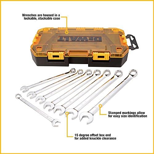 DEWALT Combination Wrench Set  Metric  8 Piece  DWMT73810 