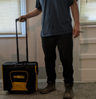 DEWALT Large Rolling 3 Pocket Heavy Duty Tool Bag / Box with Telescoping Handle