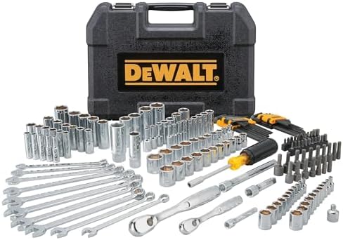DEWALT Mechanic Tool Set  247 Piece  1/4 in   3/8 in  and 1/2 in  Drive  SAE  Ratchets  Sockets  Hex Keys  Combination Wrenches  Polish Chrome Finish  DWMT81535 