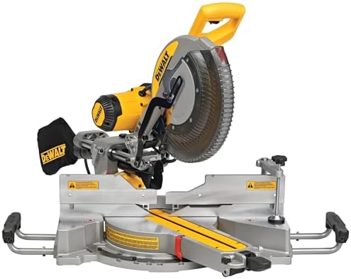 DEWALT Miter Saw  12 inch Double Bevel Sliding Compound Miter Saw with XPS LED Shadow Light System  Includes Blade Wrench  Material Clamp and Dust Bag  DWS780 