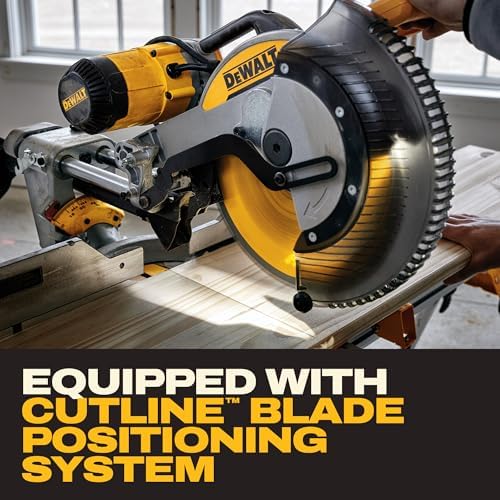 DEWALT Miter Saw  12 inch Double Bevel Sliding Compound Miter Saw with XPS LED Shadow Light System  Includes Blade Wrench  Material Clamp and Dust Bag  DWS780 