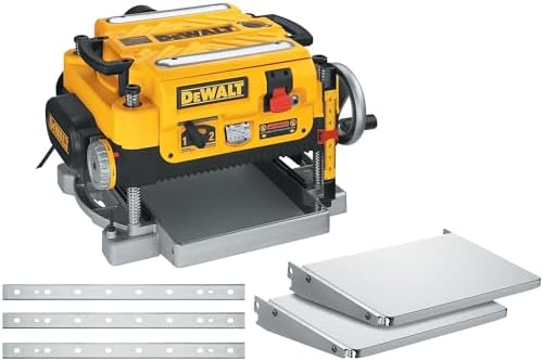 DEWALT Planer  Thickness Planer  13 Inch  3 Knife for Larger Cuts  Two Speed 20 000 RPM Motor  Corded  DW735
