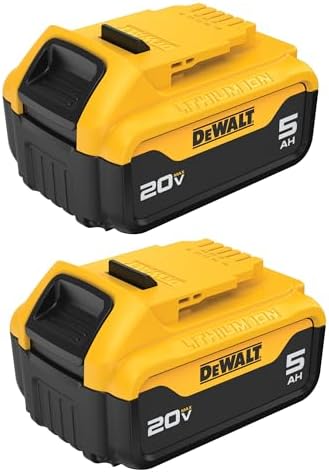 DEWALT Powerstack 20V MAX Battery  Rechargeable  5Ah  Lithium Ion  2 Pack  DCBP520 2 