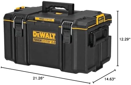 DEWALT TOUGHSYSTEM 2 0  Large Tool Box  22 in  110 lbs  Capacity  DWST08300 