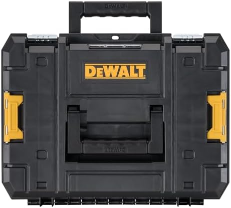 DEWALT TSTAK II Tool Box  Flat Top Tool Storage Case  Organizer Box Holds Up To 66 lbs  Flexible Platforms for Stacking  13 Inch  DWST17807
