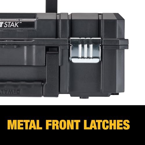 DEWALT TSTAK II Tool Box  Flat Top Tool Storage Case  Organizer Box Holds Up To 66 lbs  Flexible Platforms for Stacking  13 Inch  DWST17807