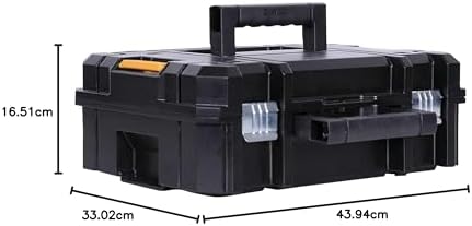 DEWALT TSTAK II Tool Box  Flat Top Tool Storage Case  Organizer Box Holds Up To 66 lbs  Flexible Platforms for Stacking  13 Inch  DWST17807