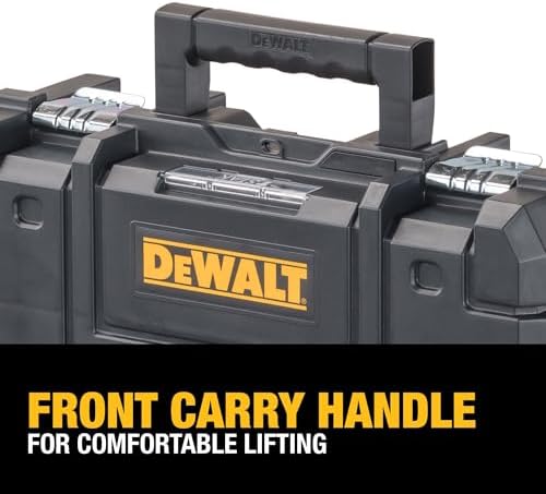 DEWALT TSTAK II Tool Box  Flat Top Tool Storage Case  Organizer Box Holds Up To 66 lbs  Flexible Platforms for Stacking  13 Inch  DWST17807 