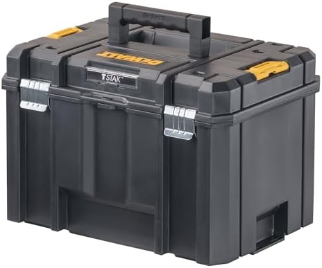 DEWALT TSTAK Tool Box  Extra Large Design  Removable Tray for Easy Access to Tools  Water and Debris Resistant  DWST17806 