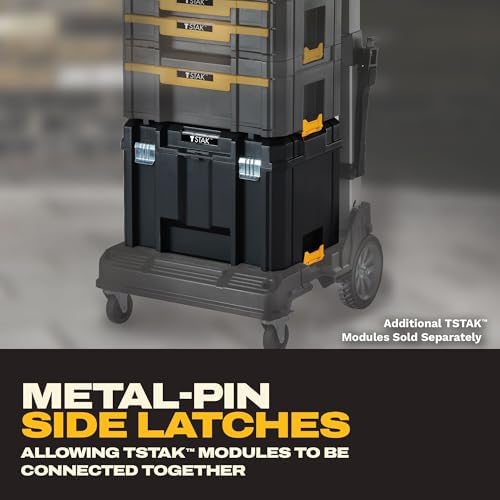 DEWALT TSTAK Tool Box  Extra Large Design  Removable Tray for Easy Access to Tools  Water and Debris Resistant  DWST17806 