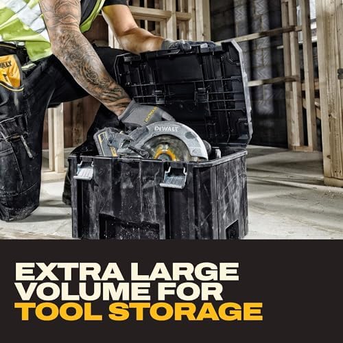 DEWALT TSTAK Tool Box  Extra Large Design  Removable Tray for Easy Access to Tools  Water and Debris Resistant  DWST17806 