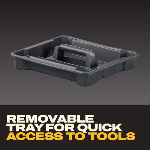 DEWALT TSTAK Tool Box  Extra Large Design  Removable Tray for Easy Access to Tools  Water and Debris Resistant  DWST17806 