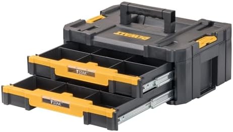 DEWALT TSTAK Tool Storage Organizer with Double Drawers  Holds Up to 16 5 lbs   DWST17804 