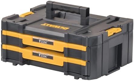 DEWALT TSTAK Tool Storage Organizer with Double Drawers  Holds Up to 16 5 lbs   DWST17804