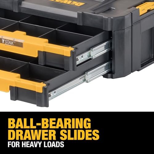 DEWALT TSTAK Tool Storage Organizer with Double Drawers  Holds Up to 16 5 lbs   DWST17804
