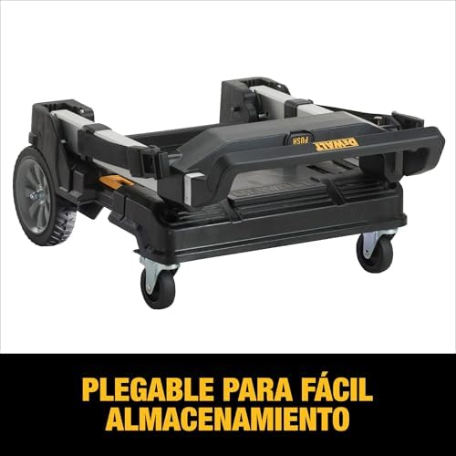 Carrito DEWALT TSTAK con asa, giratorio 360°, capacidad de hasta 200 libras (DWST17888)